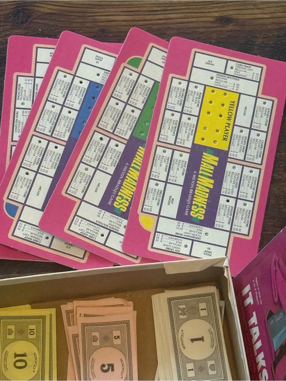 Vintage Electronic Talking Mall Madness Board Game Milton Bradley Incomplete ‘89